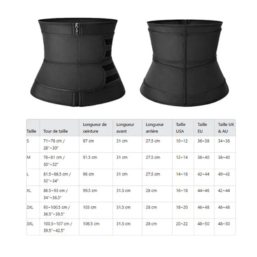 Guide des tailles - Ceinture corset femme - cocoonease